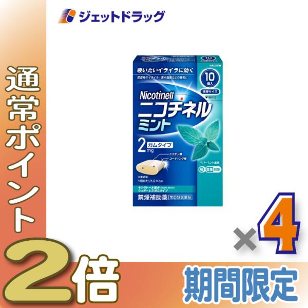 【指定第2類医薬品】ニコチネル ミント 10個 ×4個 ※セルフメディケーション税制対象〔禁煙〕