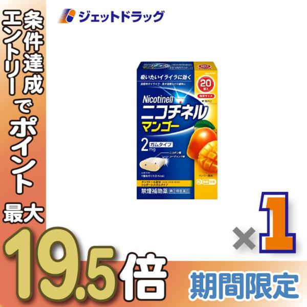 【指定第2類医薬品】ニコチネル マンゴー 20個 ×1個 ※セルフメディケーション税制対象〔禁煙〕