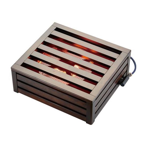 【商品説明】●足置ＯＫで天然の木製仕上げ！【仕様】●商品サイズ：約幅３６×奥行き４０（４２．６）×高さ１４．５ｃｍ　●商品重量：約４．５ｋｇ　●定格：ＡＣ１００Ｖ　６００Ｗ　５０−６０Ｈｚ　●発熱体：ハロゲンヒーター　●安全装置：温度ヒュー...