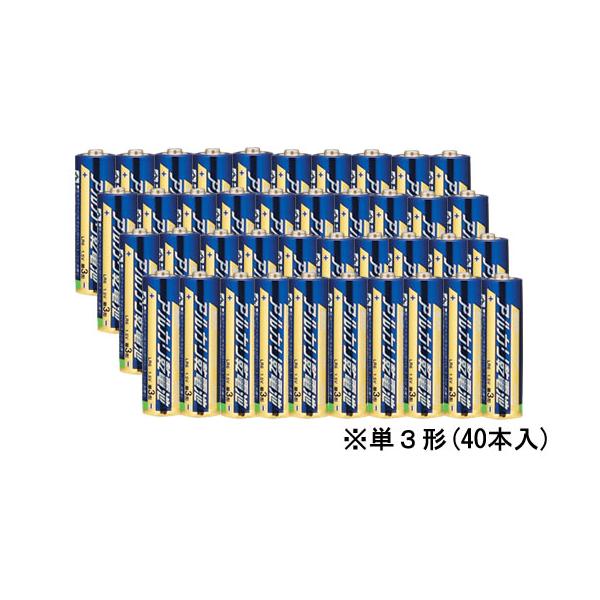 【仕様】●仕様：単３形●アルカリ電池●注文単位：１パック（４０本）●たくさん使う乾電池こそ、お安いパックで買い置きを。　<ジェットプライス>　【JP_LPC】
