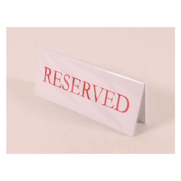 【お取り寄せ】えいむ えいむ RESERVED 白RY-16 赤文字 310520 リザーブ 禁煙スタンド 卓上 厨房 キッチン テーブル