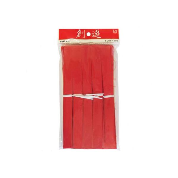 【商品説明】和紙製の結束タイ付です。【仕様】●色：赤●紙寸法：１９２×２４３ｍｍ●セット内容：単色１０本●仕様：１０枚折り加工和紙タイ止●製造国：日本●注文単位：１パック（１０本）　<ジェットプライス>