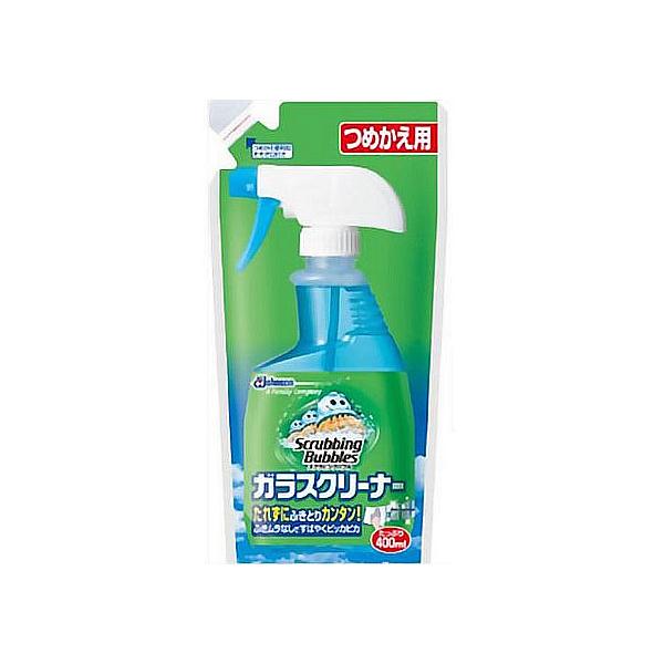ジョンソン スクラビングバブル ガラスクリーナーつめかえ 400mL ガラス用洗剤 掃除用洗剤 洗剤 清掃