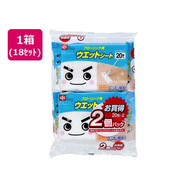 【仕様】●シートサイズ：約３００×２００ｍｍ●材質：レーヨン・ポリエステル●成分：水・エタノール・界面活性剤・除菌剤●入数：２０枚×２個●注文単位：１箱（１８パック）●グリーン購入法適合　dcl_01　<ジェットプライス>