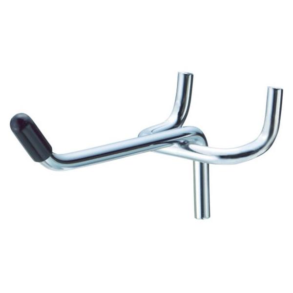 【商品説明】●パンチングボード用フックです。【仕様】●型番：PBTF-71　●入数：4個　●キャップ色：黒 ●長さ（mm）：74 ●品名：フックT ●幅（mm）：29 ●耐荷重（kg）：2　●パンチングボードパーツ　●鉄 クロームメッキ ●...