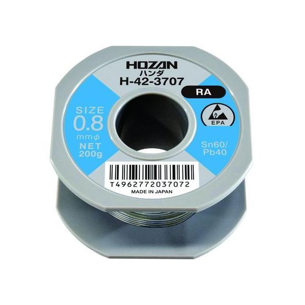 �y�����񂹁zHOZAN �n���_(Sn60%)0.8mm�ӁE200g H-42-3707 �͂񂾗p�i �͂� �Ód�C�΍��p�i ���Y���H�p�i ��Ɨp�i �H��
