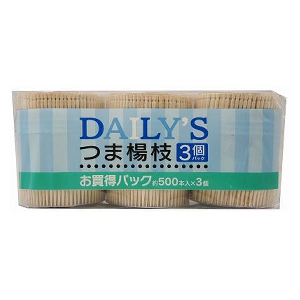 【商品説明】やわらかケース入。お徳用３個パック。【仕様】●注文単位：１パック（５００本×３個）●材質：白樺●サイズ：長さ６５ｍｍ●原産国：中国　<ジェットプライス>　【JP_LPC】