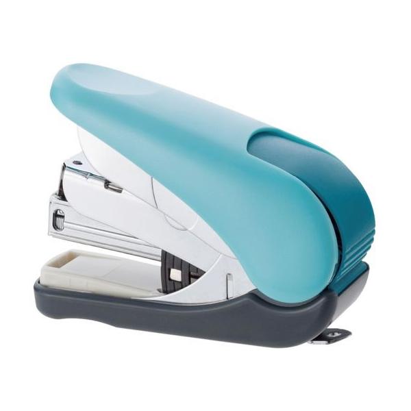 【商品説明】コンパクト＆ラウンジ形状で握りやすい。【仕様】●色：ブルー●サイズ：幅３０×奥行８１×高さ６０ｍｍ●使用針：１０号●装填本数：５０本または１００本／回●とじ枚数：コピー用紙最大約３２枚●最大とじ奥行：３０ｍｍ●パワーアシストメカ...