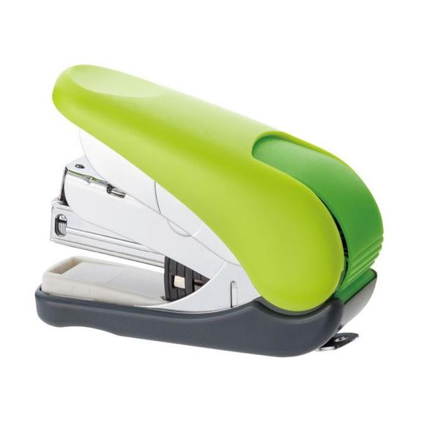 【商品説明】コンパクト＆ラウンジ形状で握りやすい。【仕様】●色：グリーン●サイズ：幅３０×奥行８１×高さ６０ｍｍ●使用針：１０号●装填本数：５０本または１００本／回●とじ枚数：コピー用紙最大約３２枚●最大とじ奥行：３０ｍｍ●パワーアシストメ...
