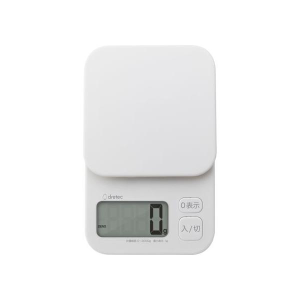 【お取り寄せ】ドリテック デジタルスケール トルテ 3kg ホワイト KS-832WT はかり 測定 計測 作業