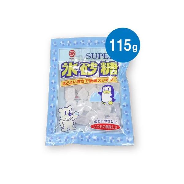 【商品説明】氷砂糖は純度１００％のショ糖なのでカロリーの吸収が早いお菓子です。口や喉の乾きを潤す・リラックスなどの効果が期待できるといわれています。【仕様】●内容量：１１５ｇ　rs_01　<ジェットプライス>