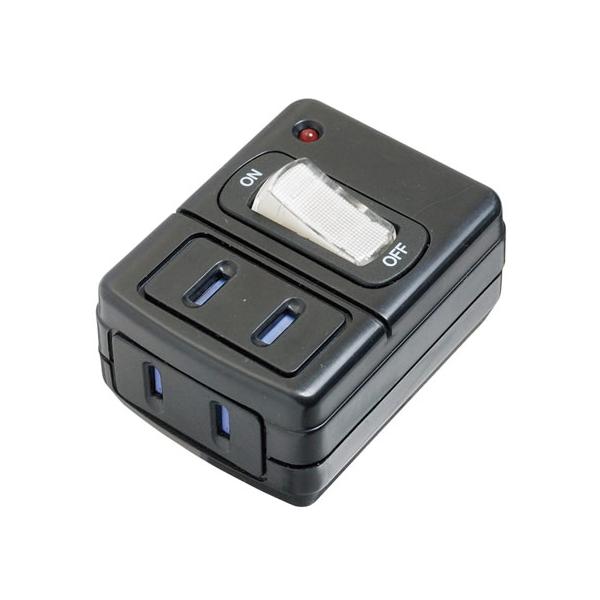 他サイト： ヤザワ 雷サージ付省エネタップ 2個口 黒 Y02FUSK210BK 電源タップ ＯＡタップ 配線パーツ 家電の商品画像