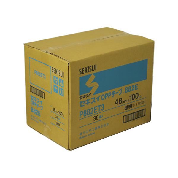 セキスイ「透明」SEKISUI テープ 882E 48mm x 100m 36巻 セキスイ OPPテープE 52μ 48mm×100m 透明 36巻 No.882 : JetPrice