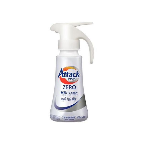 他サイト： KAO アタックZERO ワンハンドタイプ 400g 液体タイプ 衣料用洗剤 洗剤 清掃の商品画像