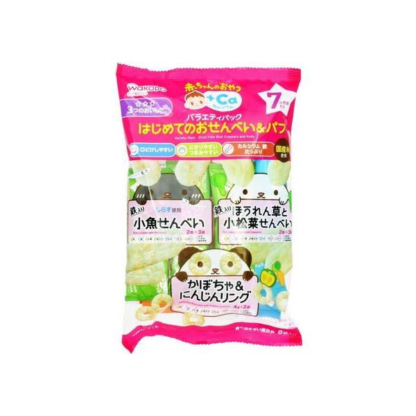 【仕様】●７ヶ月頃から　●内容量：８包（小魚せんべい２枚×３包、ほうれん草と小松菜せんべい２枚×３包、かぼちゃ＆にんじんリング４ｇ×２包）　<ジェットプライス>