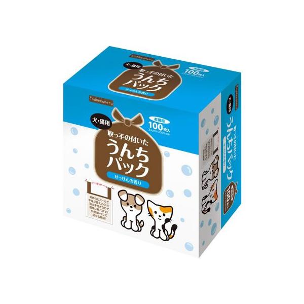 ペットライブラリー inunekoneru 取っ手の付いたうんちパック 100枚 共通トイレ ペット トイレタリー