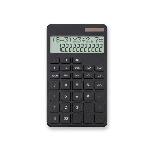 他サイト： アスカ 計算式表示電卓 ブラック C1258BK 中型電卓 一般 実務電卓 文具の商品画像