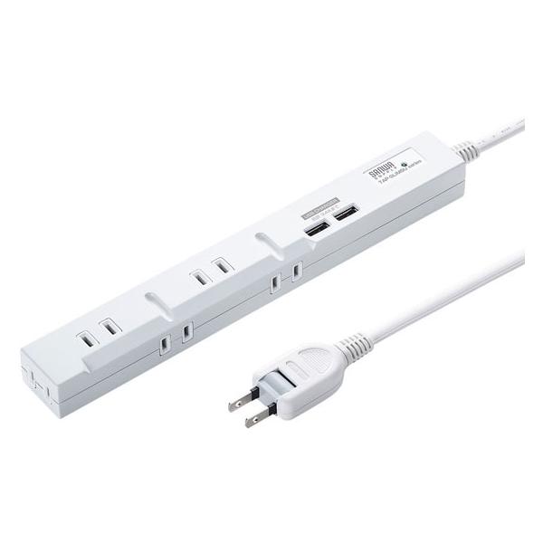 �y�����񂹁z�T�����T�v���C �X�����^�b�vUSB�[�d�@�\�t3m5�� TAP-SLIM5U-3