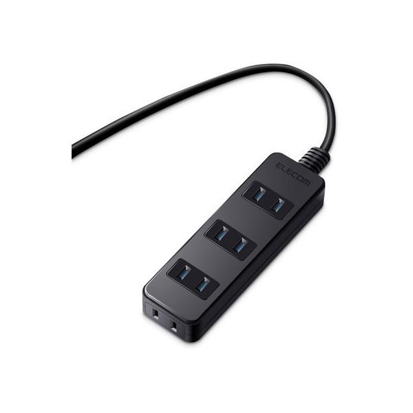 他サイト： 【お取り寄せ】エレコム ホコリシャッター付タップ 4口 2.5m ブラック AVT-ST02-2425BK コード付き電源タップ２ピン 電源タップ ＯＡタップ 配線パーツ 家電の商品画像