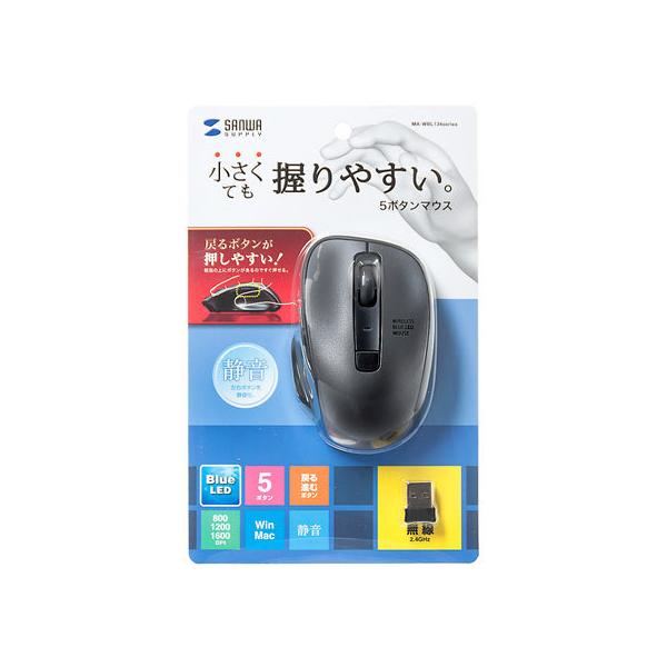 �y�����񂹁z�T�����T�v���C ���C�����X�u���[LED�}�E�X(�K�����^) MA-WBL134GM �}�E�X �L�[�{�[�h ���͋@�� �p�\�R�� �Ɠd