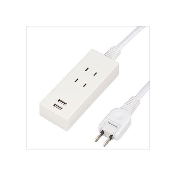 �y�����񂹁z���U�� SMART TAP(2USB+2AC 2.1A) �z���C�g 2.5m �R�[�h�t���d���^�b�v�t�r�a�|�[�g�t �d���^�b�v �n�`�^�b�v �z���p�[�c �Ɠd