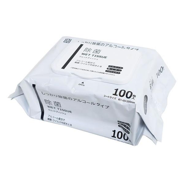 【商品説明】たっぷり使える１００枚入りです。　会社・施設・家屋などの手が触れるところの除菌に。　玄関、ドアノブ、キッチン周り、食卓、お子様のおもちゃなどの除菌に。　お食事前のお手ふきに。　汗拭き、汚れ落とし等、多目的にお使い下さい。　シート...