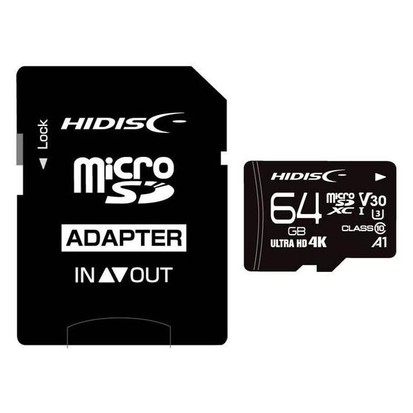 HIDISC microSDXCJ[h 64GB Class3 HDMCSDX64GCL10V