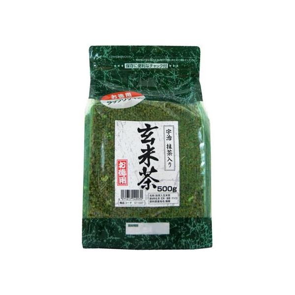 最大55%オフ! 抹茶入玄米茶 500g 日本茶 茶葉 国産米 国産抹茶 静岡煎茶使用 チャック付袋詰 緑茶 業務用 ゆうメール 送料無料 抹茶入り玄米茶(500g)