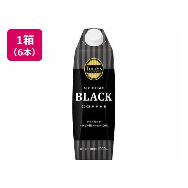 他サイト： 伊藤園 TULLY’S COFFEE BLACK 1L×6本 ペットボトル コーヒー 飲料の商品画像
