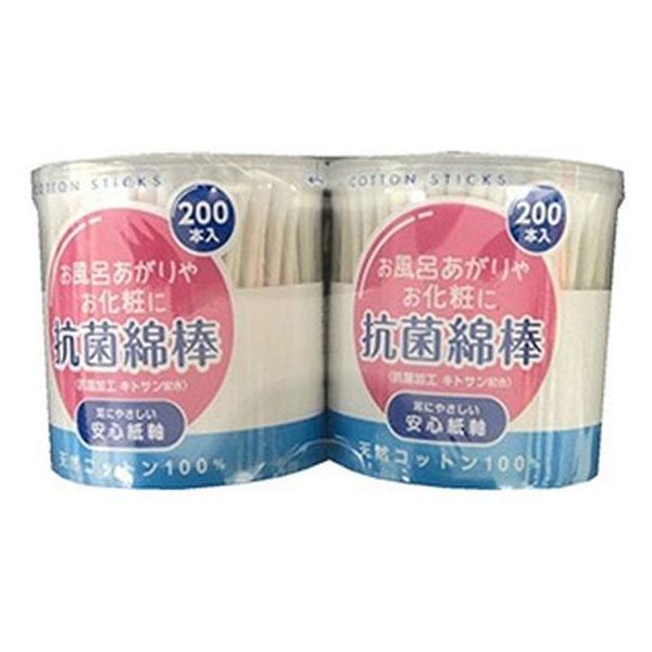 【商品説明】弾力性のある紙軸を使用したコットン１００％の綿棒【仕様】●内容量：２００本×２個　●原材料／成分／素材／材質　天然コットン１００％　●発売元／製造元／輸入元　リブ・ラボラトリーズ　●商品の特徴　・お風呂あがりやお化粧に　・耳に優...
