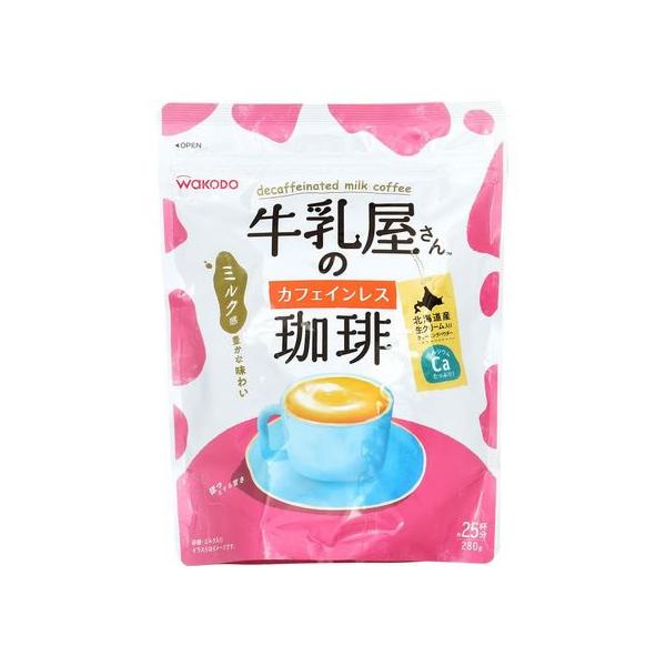 他サイト： アサヒグループ食品 牛乳屋さんのカフェインレス珈琲 280g 袋入 詰替用 インスタントコーヒー コーヒー 飲料の商品画像