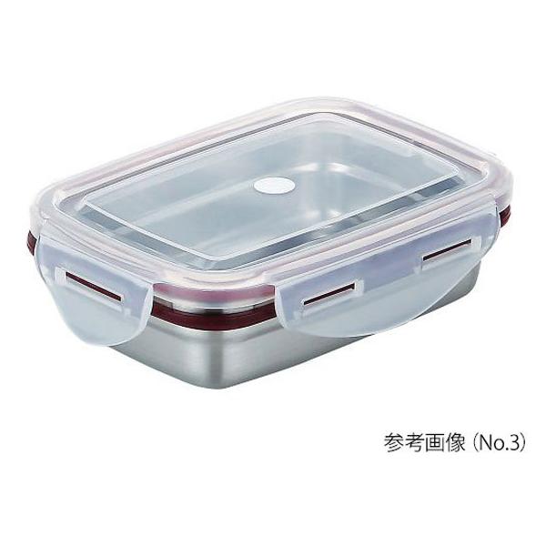 お取り寄せ】アズワン ステンレス角型容器(ロックタイプ)540mL No.4