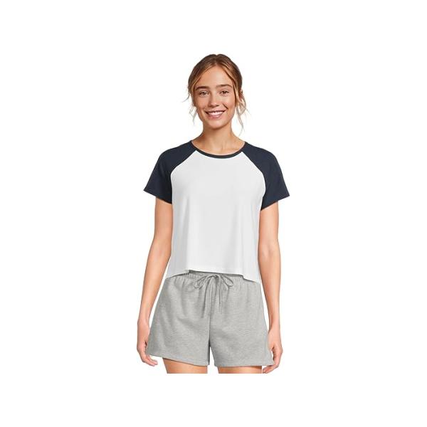 (取寄) ビヨンドヨガ レディース フェザーウェイト カラーブロック ティー Beyond Yoga women Featherweight Colorblock Tee Cloud White/Silver Mist 取寄) ビヨンドヨガ レディース フェザーウェイト カラーブロック