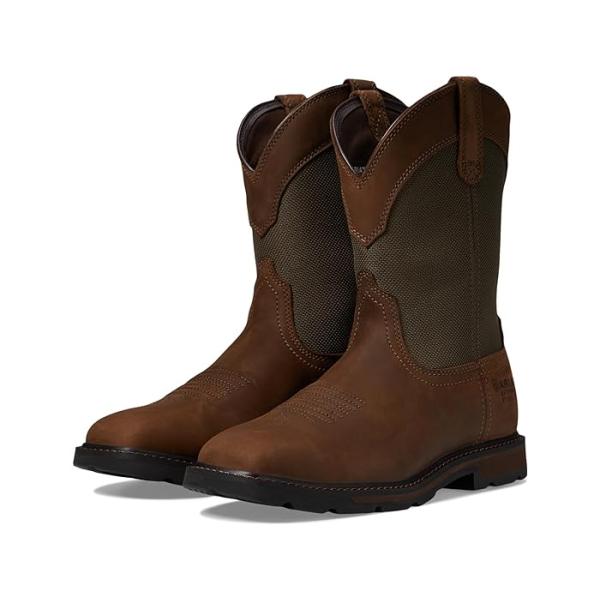 (取寄) アリアット メンズ グランドブレーカー ワイド スクエア トゥ Ariat men Ariat Groundbreaker Wide Square Toe Brown 取寄) アリアット メンズ グランドブレーカー ワイド スクエア トゥ