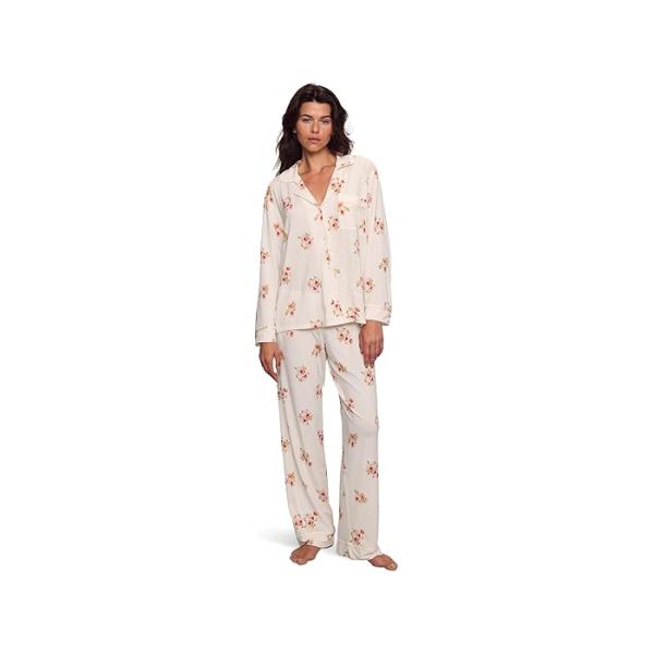 (取寄) エバージェイ レディース ジゼル プリンテッド ロング Pj セット Eberjey women Gisele Printed Long Pj Set Hannukah Glow Nouvean Navy/Ny eberjey（エバージェイ） (取寄) レディース ジゼル プリンテッド