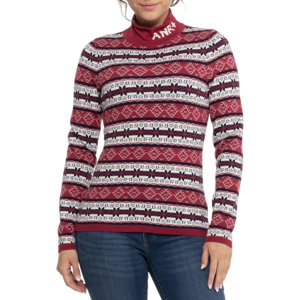 (取寄) アルペンロック アルヴィナ モック ネック セーター - オーガニック コットン Alp-n-Rock Alvina Mock Neck Sweater - Organic Cotton  Deep Red P最大17倍1/1限定 (取寄) アルペンロック アルヴィナ モック ネック