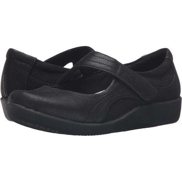 (取寄) クラークス レディース ジリアン ベラ Clarks women Clarks Sillian Bella Black Synthetic Nubuck Clarks（クラークス） (取寄) シューズ レディース ジリアン ベラ