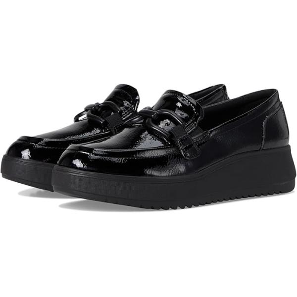 (取寄) クラークス レディース トップ Clarks women Zylah Top Black Crinkle Patent Synthetic Clarks（クラークス） (取寄) レディース トップ Clarks women Zylah