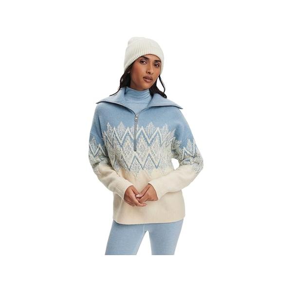 (取寄) バーリー レディース ヘッダ フェアアイル 1/2 ジップ Varley women Hedda Fairisle 1/2 Zip Ashley Blue 取寄) バーリー レディース ヘッダ フェアアイル 1/2 ジップ Varley