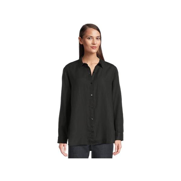(取寄) アイリーン フィッシャー レディース クラシック カラー シャツ Eileen Fisher women Classic Collar Shirt Black White jetrag_647c1b76e4b2f4c4