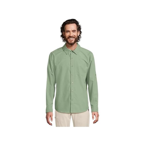 (取寄) マーモット メンズ ロング スリーブ シャツ Marmot men AirExchange SolarShield Long Sleeve Shirt Agate Green Marmot（マーモット） P最大17倍1/1限定 (取寄) メンズ ロング