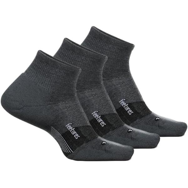 (取寄) フィーチャーズ メリノ 10 ウルトラ ライト クオーター 3-ペア パック Feetures Merino 10 Ultra Light Quarter 3-Pair Pack Gray 1 feetures（フィーチャーズ） (取寄) メリノ 10 クッション クオーター