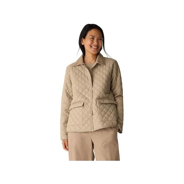 (取寄) アイリーン フィッシャー レディース エッグシェル リサイクル ナイロン キルテッド ジャケット Eileen Fisher women Eggshell Recycled Nylon Quilted Jacket Biscuit P最大17倍1/1限定 (取寄) アイリーン フィッシャー レディース エッグ