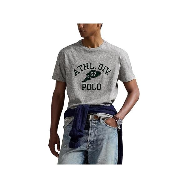 (取寄) ラルフローレン メンズ クラシック フィット ロゴ ジャージ T-シャツ Polo Ralph Lauren men Classic Fit Logo Jersey T-Shirt Dark Vintage Heather POLO RALPH LAUREN（ポロ・ラルフローレン） (取寄) ラルフローレン