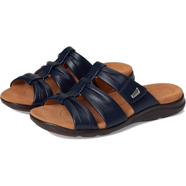 (取寄) クラークス レディース キトリー スライド Clarks women Kitly Slide Navy Leather Clarks（クラークス） (取寄) シューズ レディース キトリー スライド