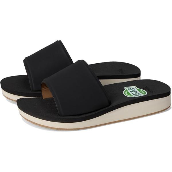 (取寄) サヌーク レディース ハイランド スライド Sanuk women Highland Slide Black sanuk (取寄) サヌーク レディース ハイランド スライド Sanuk women