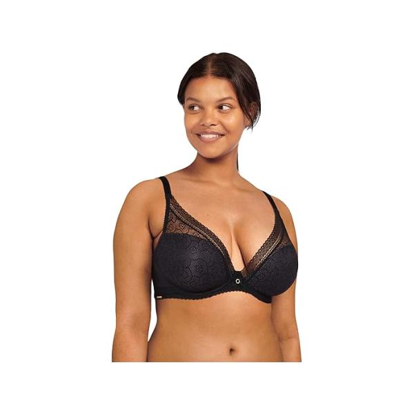 (取寄) シャンテル レディース フェスティバイト レース バンジ ブラ Chantelle women Festivite Lace Plunge Bra Black Chantelle（シャンテル） (取寄) レディース フェスティバイト レース