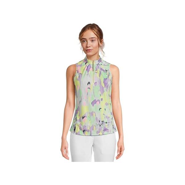 (取寄) ジェイミー サドック レディース シブヤ プリント ショート スリーブ トップ Jamie Sadock women Shibuya Print Short Sleeve Top Creme De Mint 取寄) ジェイミー サドック レディース シブヤ プリント スリーブレス