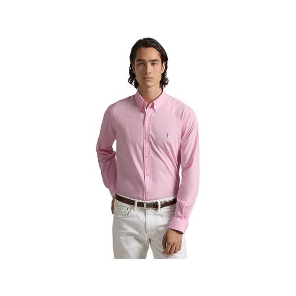(取寄) ラルフローレン メンズ クラシック フィット ストレッチ ポプリン シャツ Polo Ralph Lauren men Classic Fit Stretch Poplin Shirt Carmel Pink POLO RALPH LAUREN（ポロ・ラルフローレン） (取寄) ラルフローレン
