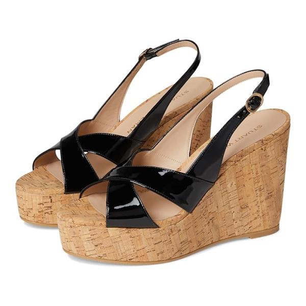 (取寄) スチュアート ワイツマン レディース デイナ スリングバック ウェッジ Stuart Weitzman women Dayna Slingback Wedge Black STUART WEITZMAN (取寄) スチュアート ワイツマン レディース デイナ